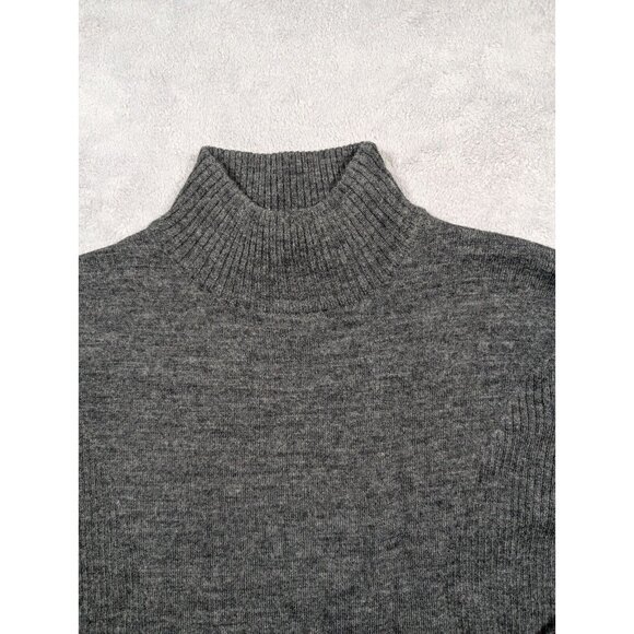 Knitting Needles Womens Large Merino Wool Turtleneck Knit Old Money Mature - Picture 2 of 7